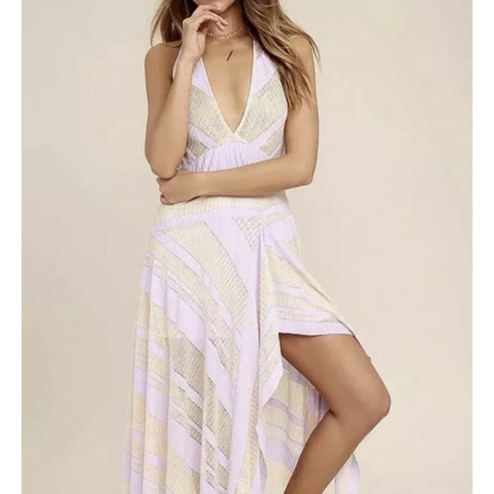 Free People Adrien Lavender Boho Dress Medium